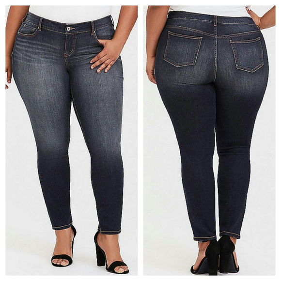 Torrid Jeans Skinny Dark Wash Sz 18 NWT - Picture 1 of 7
